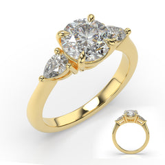 14 KT Pear Shape Shape Yellow Gold Pear Shape Engagement Ring