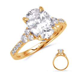 14 KT Rounds Shape Yellow Gold Engagement Ring
