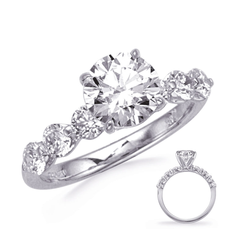 14 KT Rounds Shape White Gold Semi Mounting