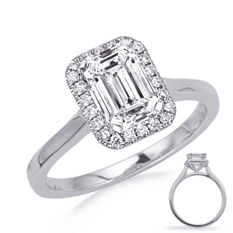 14 KT Rounds Shape White Gold Engagement Ring