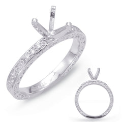14 KT Rounds Shape White Gold Engagement Ring