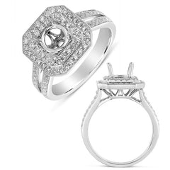 14 KT Rounds Shape White Gold Halo Ring