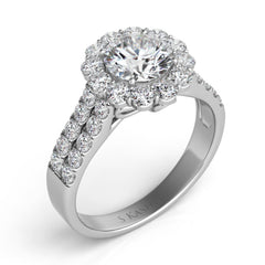 14 KT Rounds Shape White Gold Engagement Ring