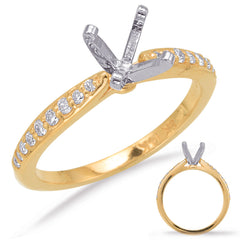 14 KT Rounds Shape Yellow Gold Engagement Ring