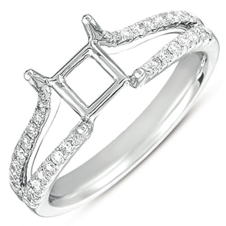 14 KT Rounds Shape White Gold Engagement Ring