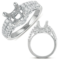 14 KT Rounds Shape White Gold Engagement Ring