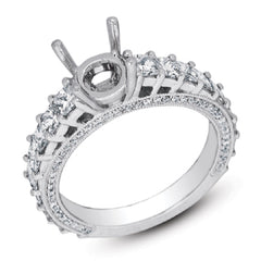 14 KT Princess Shape White Gold Engagement Ring