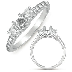 14 KT Rounds Shape Engagement Ring