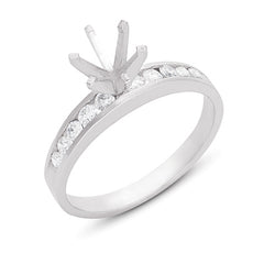 14 KT Rounds Shape White Gold Engagement Ring