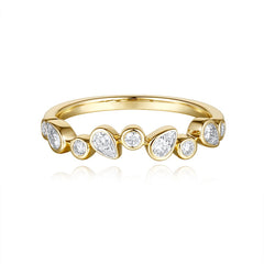 14 KT Rounds Shape Yellow Gold Diamond Ring