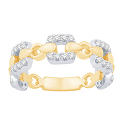 14 KT Rounds Shape Yellow & White Gold Diamond Ring