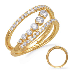 14 KT Rounds Shape Yellow Gold Diamond Ring