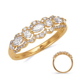 14 KT Marquise Shape Yellow Gold Diamond Ring