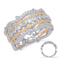 14 KT Rounds Shape Yellow & White Gold Matching Band