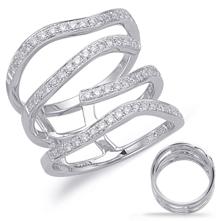 14 KT Rounds Shape White Gold Diamond Fashion Ring