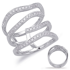 14 KT Rounds Shape White Gold Diamond Fashion Ring