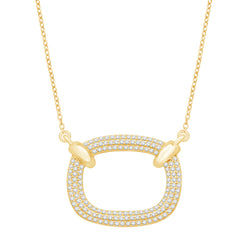 14 KT Rounds Shape Yellow Gold Diamond Necklace
