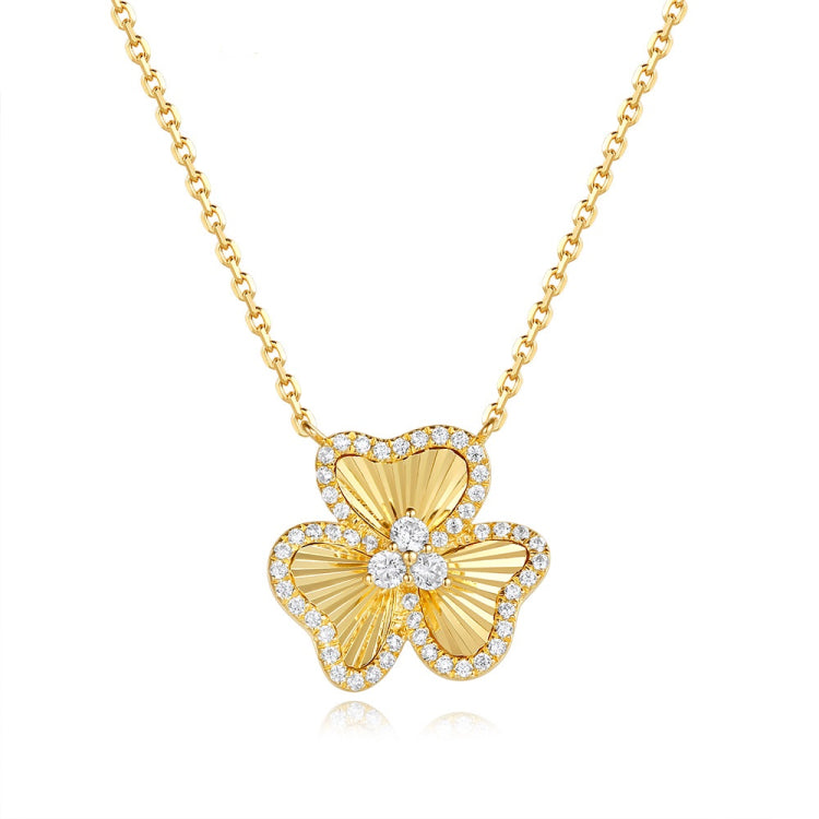 14 KT Rounds Shape Yellow Gold Diamond Necklace
