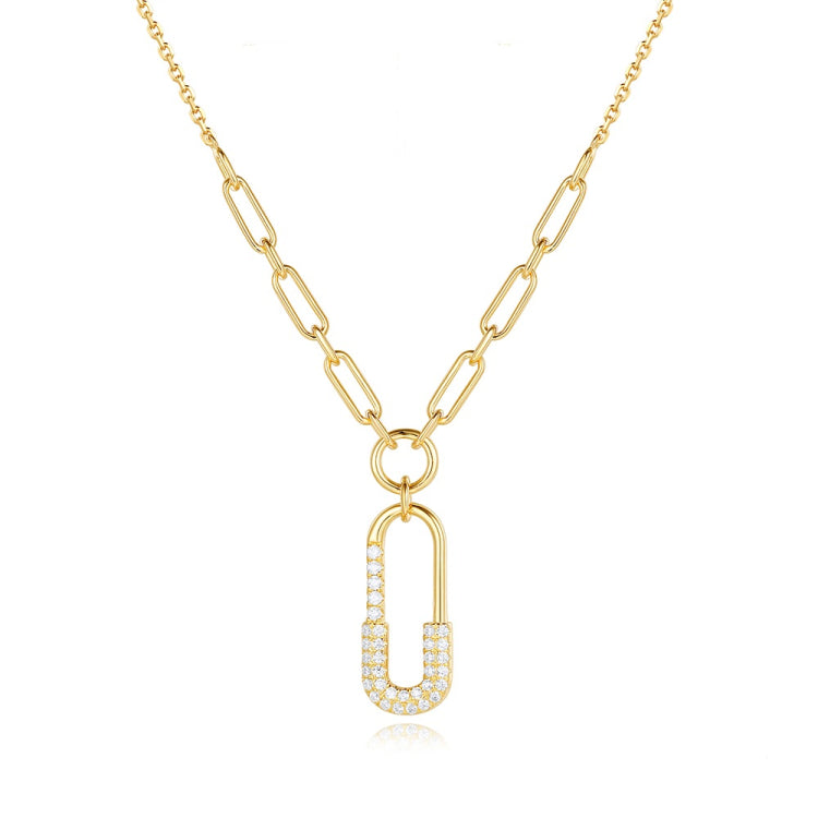 14 KT Rounds Shape Yellow Gold Diamond Necklace
