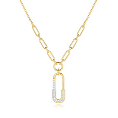 14 KT Rounds Shape Yellow Gold Diamond Necklace