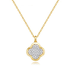 14 KT Rounds Shape Yellow Gold Diamond Necklace