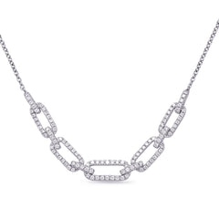 14 KT Rounds Shape White Gold Diamond Necklace